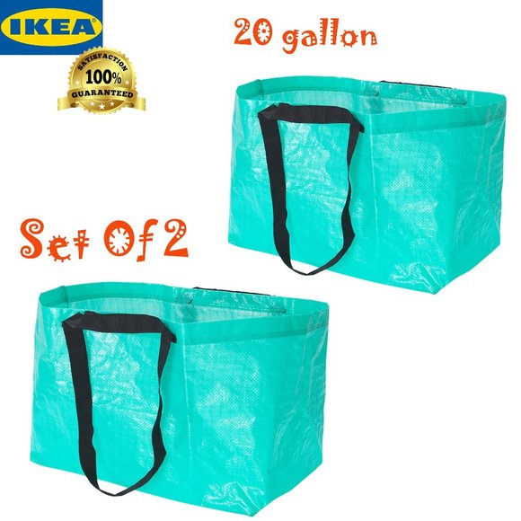IKEA | Other | New Set2 Ikea Turquois Teal Le Frakta Slukis Tote Bags ...
